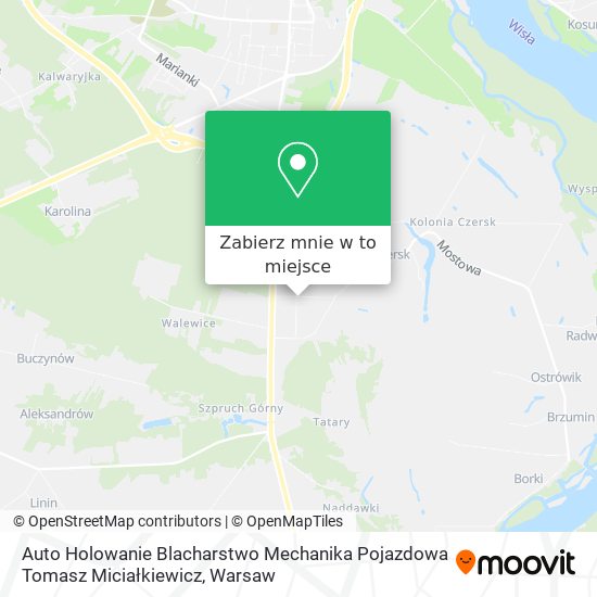 Mapa Auto Holowanie Blacharstwo Mechanika Pojazdowa Tomasz Miciałkiewicz