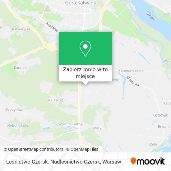 Mapa Leśnictwo Czersk. Nadleśnictwo Czersk