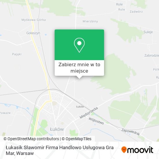 Mapa Łukasik Sławomir Firma Handlowo Usługowa Gra Mar