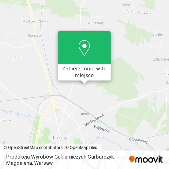 Mapa Produkcja Wyrobów Cukierniczych Garbarczyk Magdalena