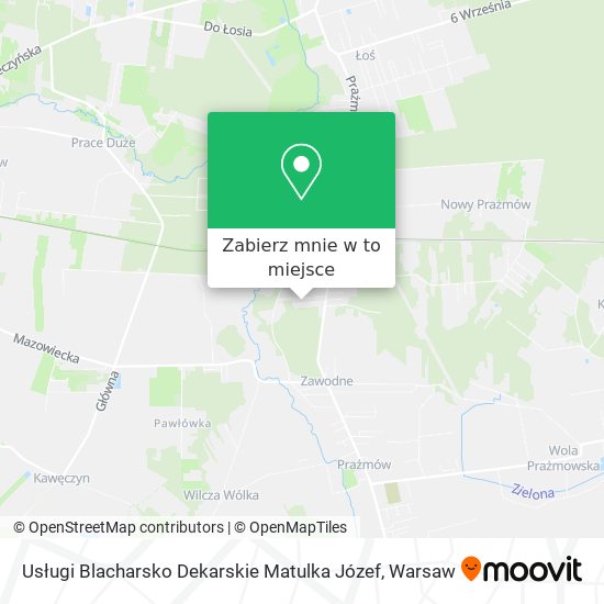 Mapa Usługi Blacharsko Dekarskie Matulka Józef