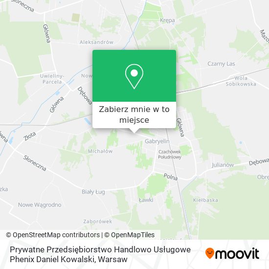 Mapa Prywatne Przedsiębiorstwo Handlowo Usługowe Phenix Daniel Kowalski