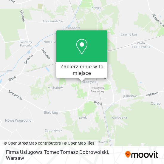 Mapa Firma Usługowa Tomex Tomasz Dobrowolski