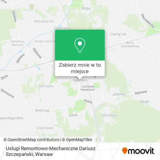Mapa Usługi Remontowo-Mechaniczne Dariusz Szczepański