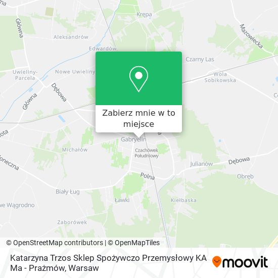 Mapa Katarzyna Trzos Sklep Spożywczo Przemysłowy KA Ma - Prażmów