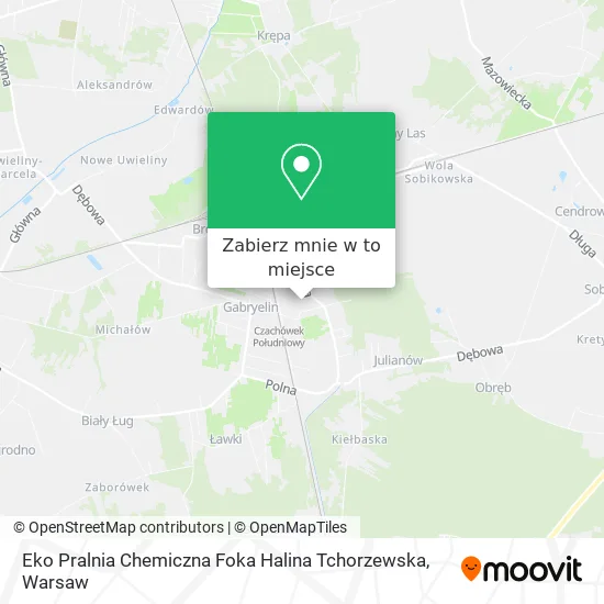 Mapa Eko Pralnia Chemiczna Foka Halina Tchorzewska