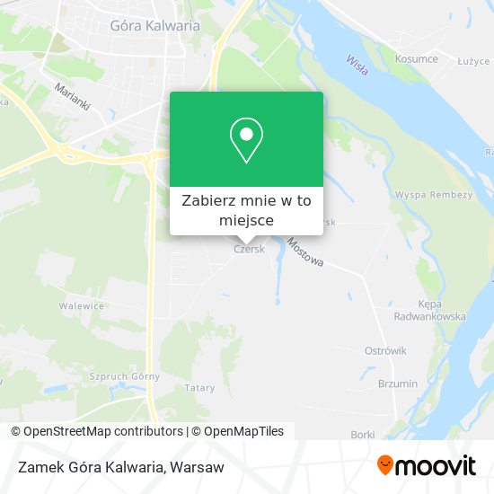 Mapa Zamek Góra Kalwaria