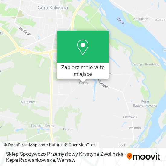 Mapa Sklep Spożywczo Przemysłowy Krystyna Zwolińska - Kępa Radwankowska