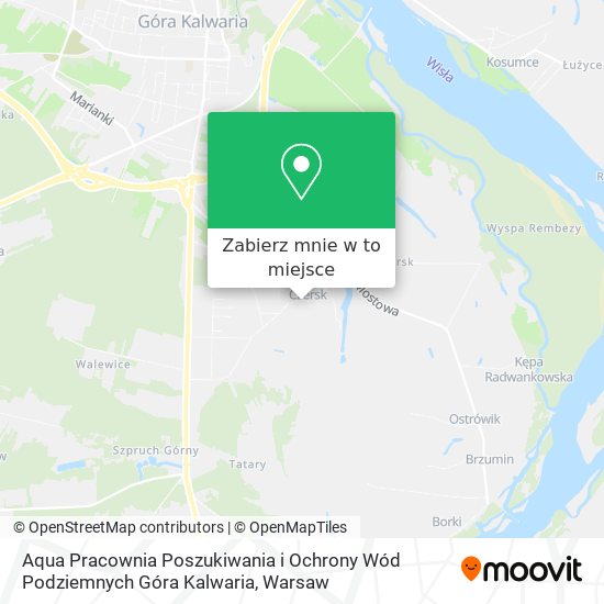 Mapa Aqua Pracownia Poszukiwania i Ochrony Wód Podziemnych Góra Kalwaria