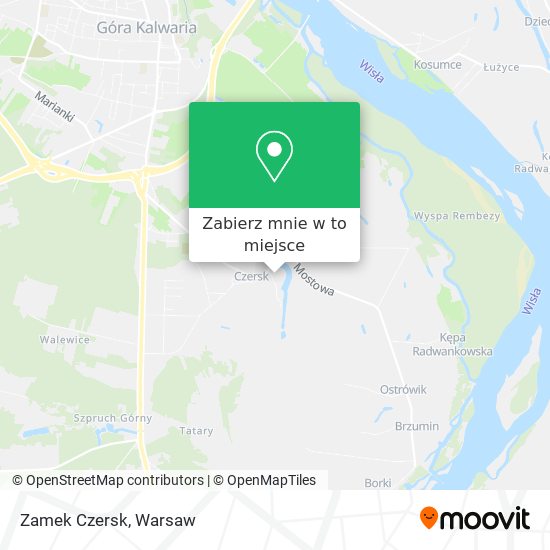 Mapa Zamek Czersk