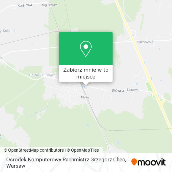 Mapa Ośrodek Komputerowy Rachmistrz Grzegorz Chęć