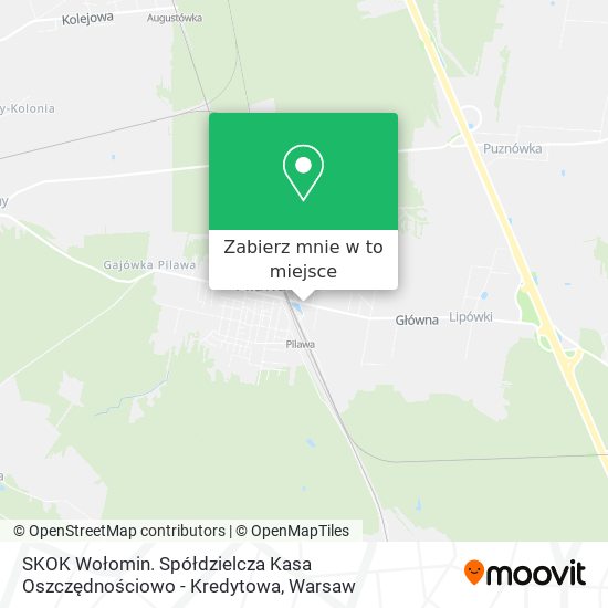 Mapa SKOK Wołomin. Spółdzielcza Kasa Oszczędnościowo - Kredytowa