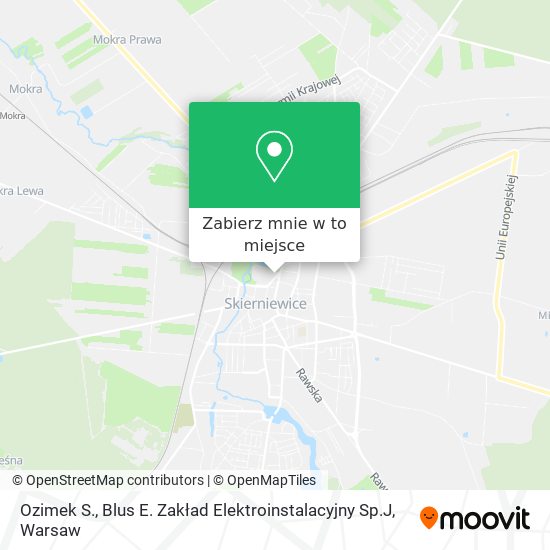 Mapa Ozimek S., Blus E. Zakład Elektroinstalacyjny Sp.J