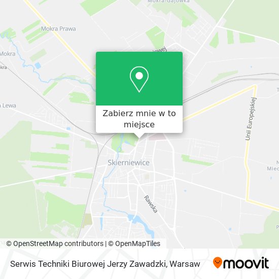 Mapa Serwis Techniki Biurowej Jerzy Zawadzki