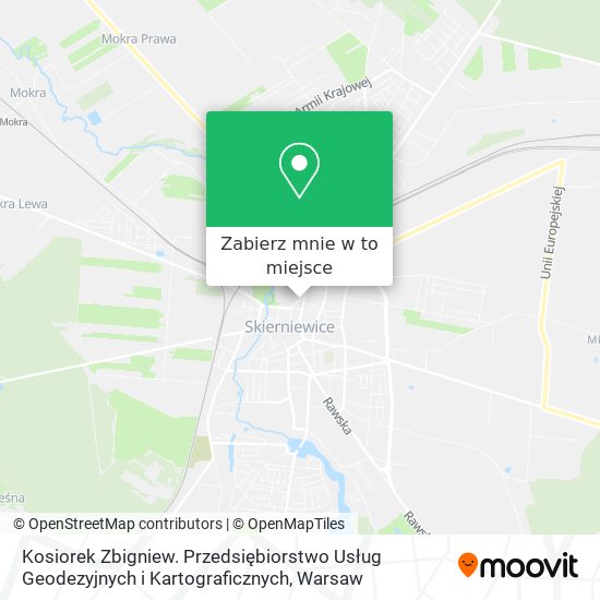 Mapa Kosiorek Zbigniew. Przedsiębiorstwo Usług Geodezyjnych i Kartograficznych