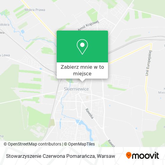 Mapa Stowarzyszenie Czerwona Pomarańcza