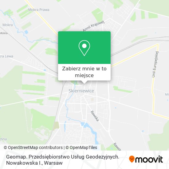 Mapa Geomap. Przedsiębiorstwo Usług Geodezyjnych. Nowakowska I.