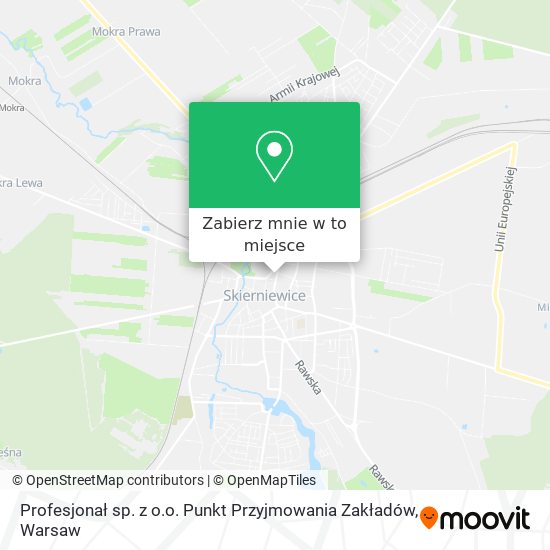 Mapa Profesjonał sp. z o.o. Punkt Przyjmowania Zakładów