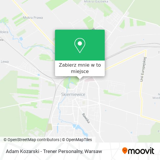 Mapa Adam Kozarski - Trener Personalny