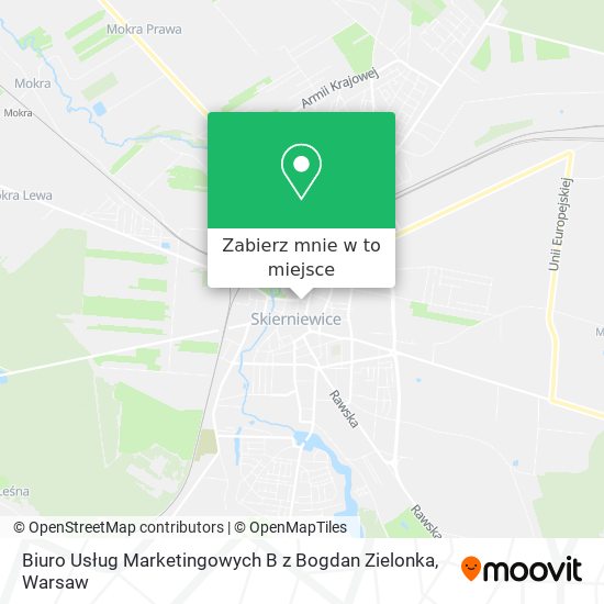 Mapa Biuro Usług Marketingowych B z Bogdan Zielonka