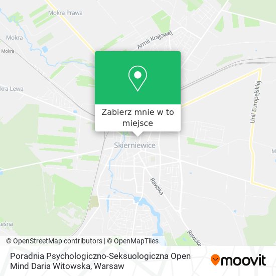 Mapa Poradnia Psychologiczno-Seksuologiczna Open Mind Daria Witowska