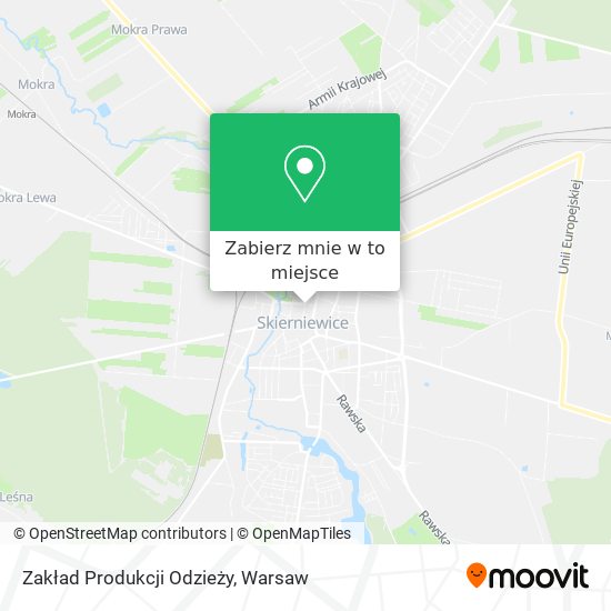 Mapa Zakład Produkcji Odzieży