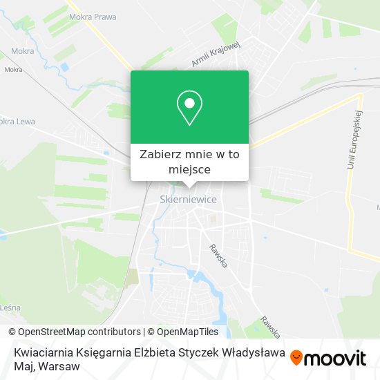 Mapa Kwiaciarnia Księgarnia Elżbieta Styczek Władysława Maj