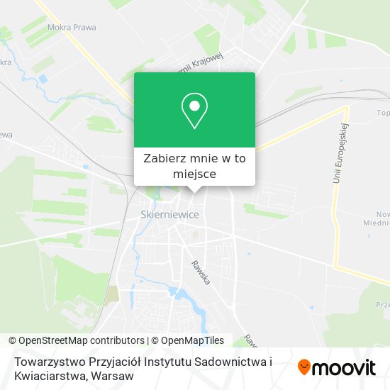 Mapa Towarzystwo Przyjaciół Instytutu Sadownictwa i Kwiaciarstwa