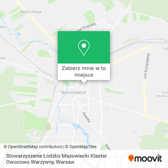 Mapa Stowarzyszenie Łódzko Mazowiecki Klaster Owocowo Warzywny