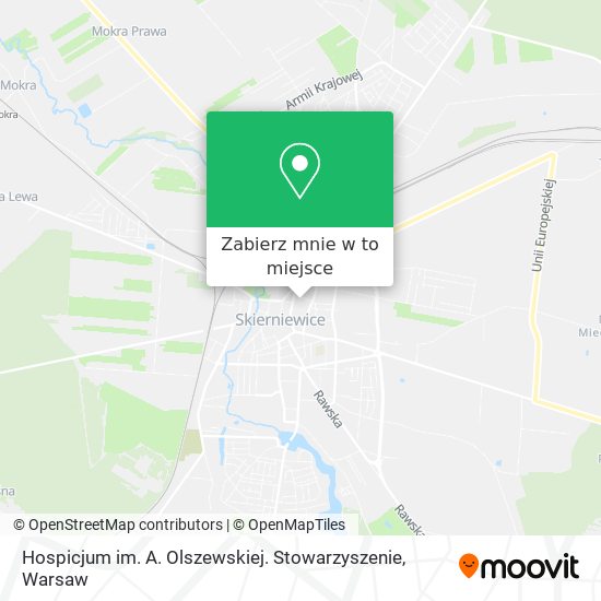 Mapa Hospicjum im. A. Olszewskiej. Stowarzyszenie