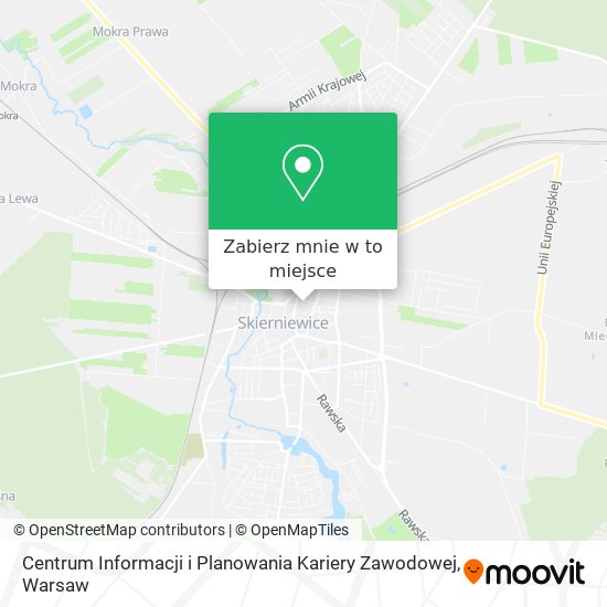 Mapa Centrum Informacji i Planowania Kariery Zawodowej