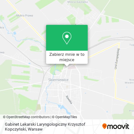 Mapa Gabinet Lekarski Laryngologiczny Krzysztof Kopczyński