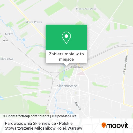 Mapa Parowozownia Skierniewice - Polskie Stowarzyszenie Miłośników Kolei