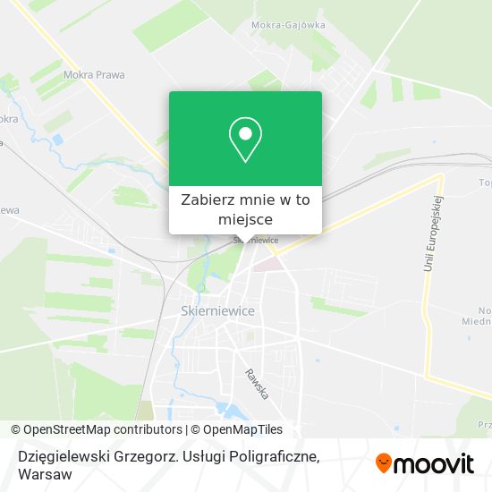 Mapa Dzięgielewski Grzegorz. Usługi Poligraficzne