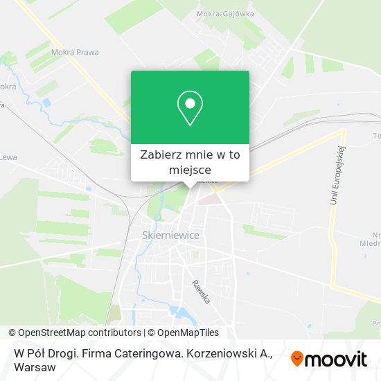 Mapa W Pół Drogi. Firma Cateringowa. Korzeniowski A.