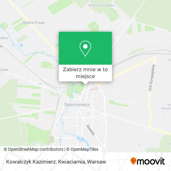 Mapa Kowalczyk Kazimierz. Kwiaciarnia