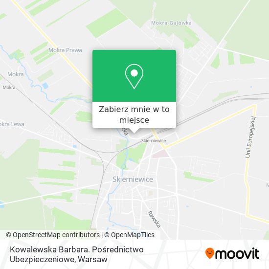 Mapa Kowalewska Barbara. Pośrednictwo Ubezpieczeniowe