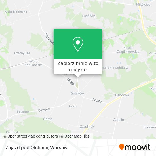 Mapa Zajazd pod Olchami