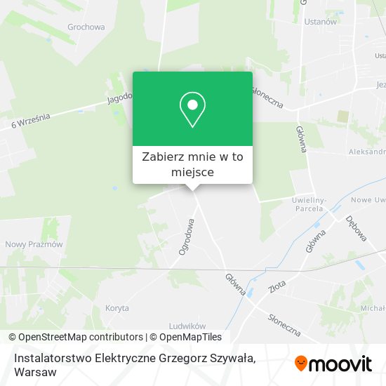 Mapa Instalatorstwo Elektryczne Grzegorz Szywała