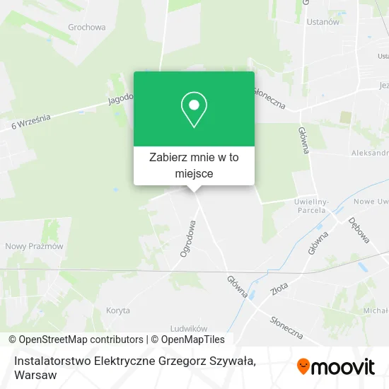 Mapa Instalatorstwo Elektryczne Grzegorz Szywała