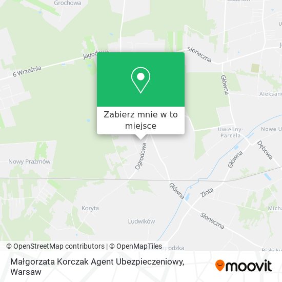 Mapa Małgorzata Korczak Agent Ubezpieczeniowy