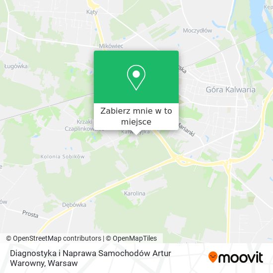 Mapa Diagnostyka i Naprawa Samochodów Artur Warowny