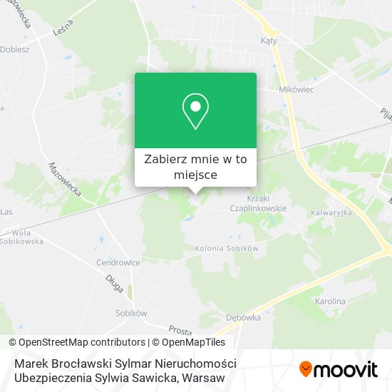 Mapa Marek Brocławski Sylmar Nieruchomości Ubezpieczenia Sylwia Sawicka