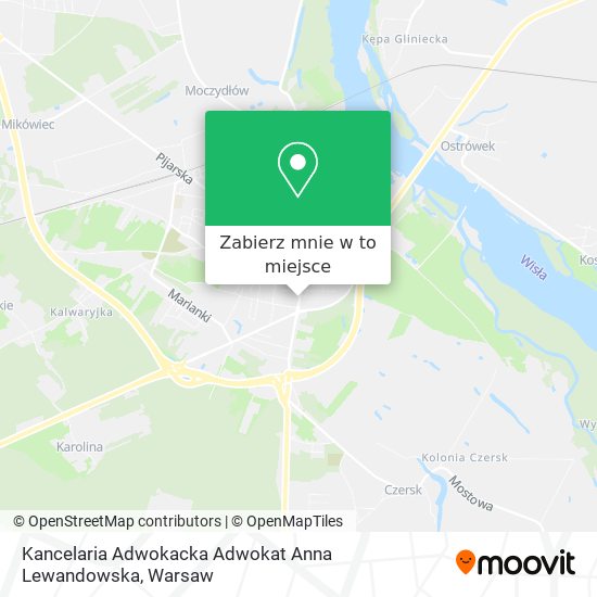 Mapa Kancelaria Adwokacka Adwokat Anna Lewandowska