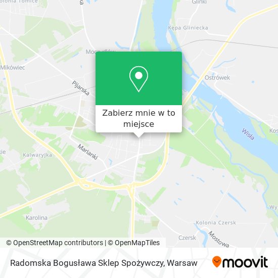 Mapa Radomska Bogusława Sklep Spożywczy