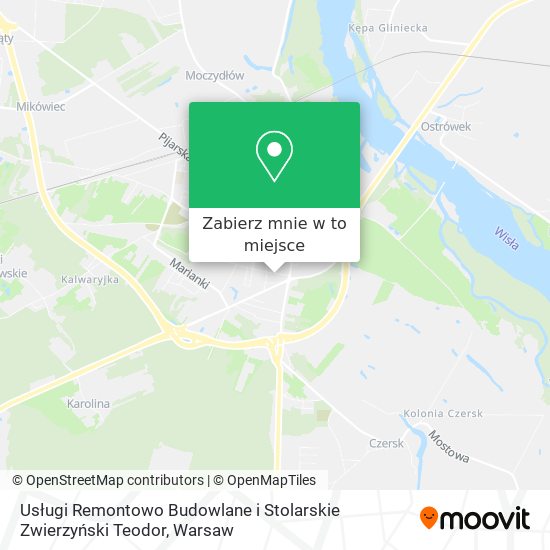 Mapa Usługi Remontowo Budowlane i Stolarskie Zwierzyński Teodor