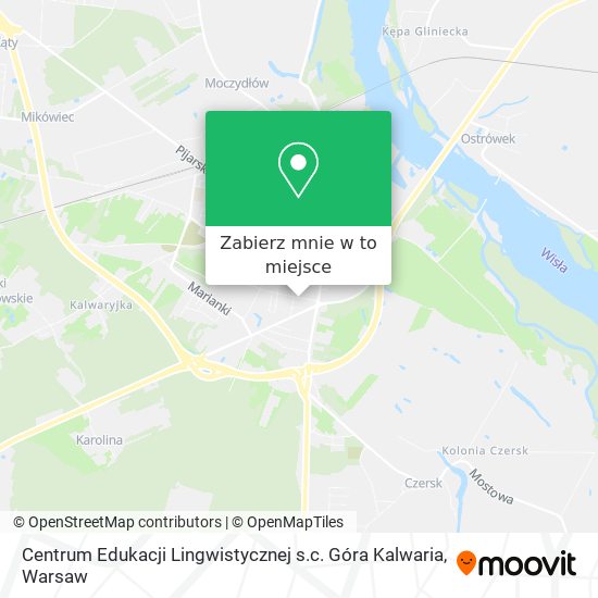 Mapa Centrum Edukacji Lingwistycznej s.c. Góra Kalwaria