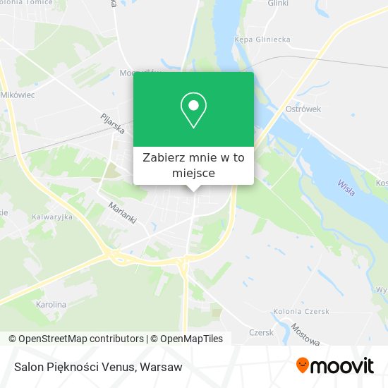 Mapa Salon Piękności Venus