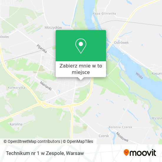 Mapa Technikum nr 1 w Zespole