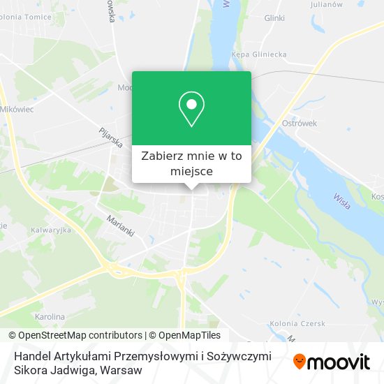 Mapa Handel Artykułami Przemysłowymi i Sożywczymi Sikora Jadwiga